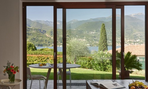 Il soggiorno vista lago di Villa Margherita